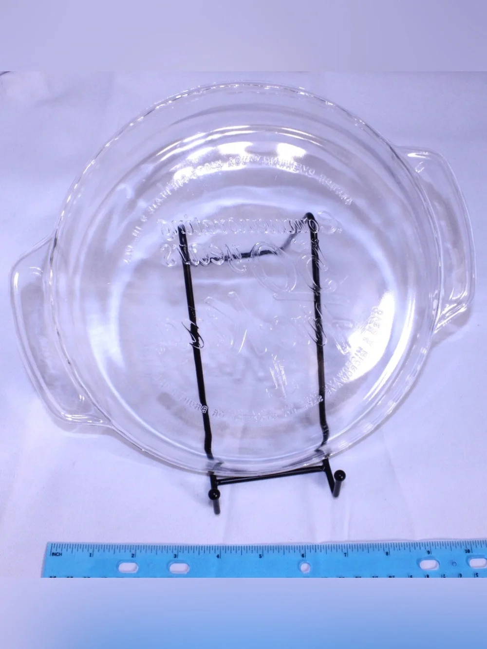 Fire King Clear Glass Commemorative 50 Years Plate
